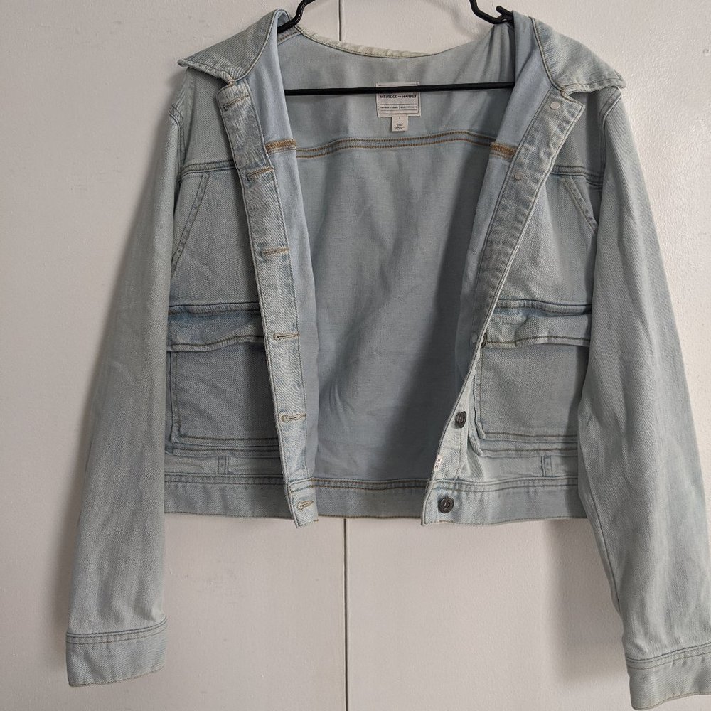 Melrose + Market Women's Faded Denim Jacket, L